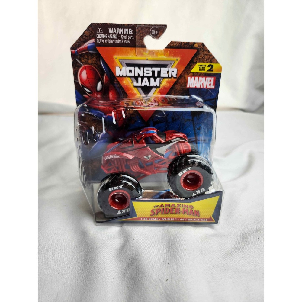 Monster Jam Marvel The Amazing Spider-Man Monster Truck Series 2 1:64 Scale New